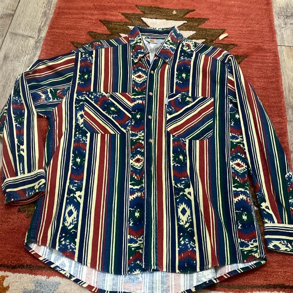 Vintage Carhartt Aztec Flannel Brushpopper
